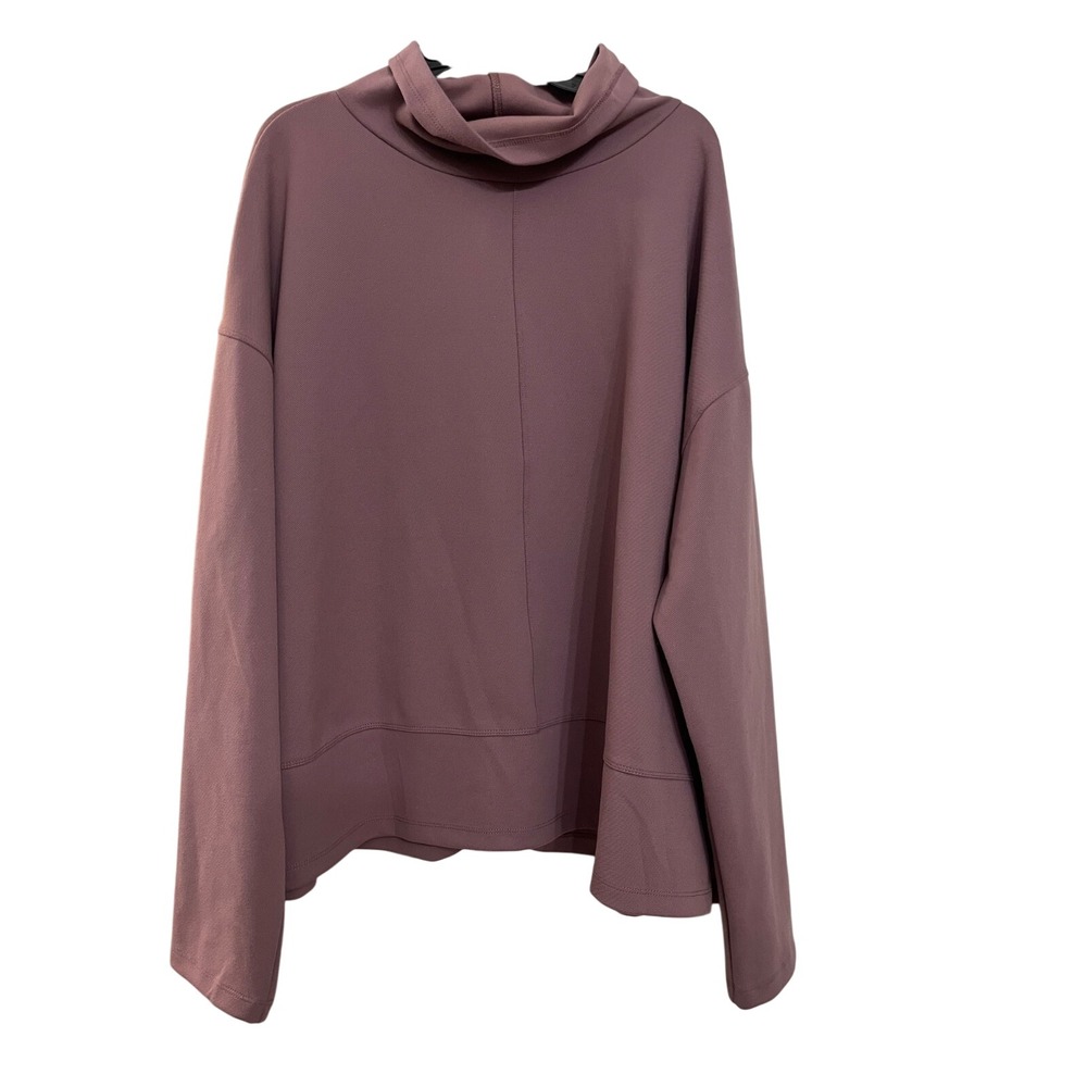 Liz Claiborne TurtleNeck Sweatshirt Womens XL Mauve Pullover Activewear KK5 0115